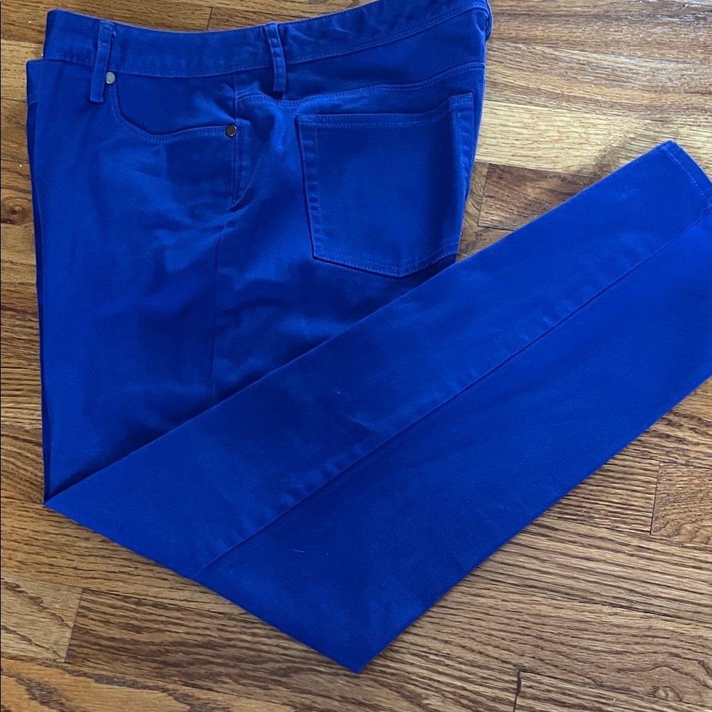 🔵🔵🔵Chaus Jeans DeepAzureBlue Vivid ColorExcellent Condition S:12 Zipper&4Pockets